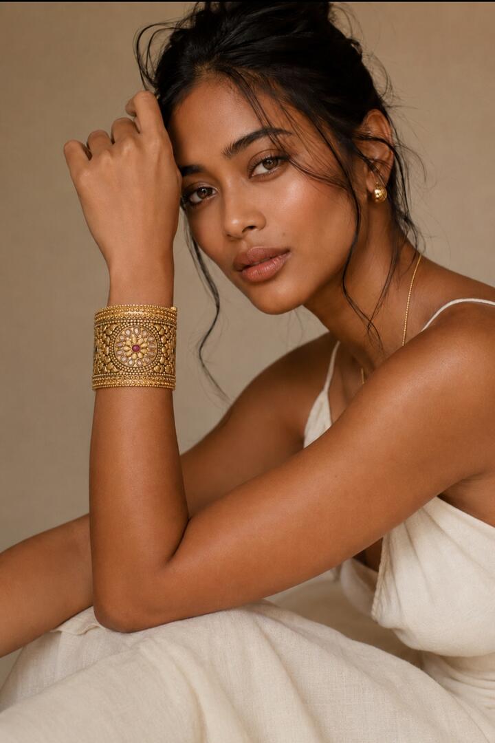 Byzantine Rosette Hinged Cuff
