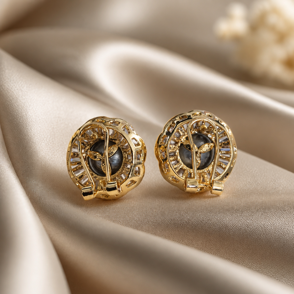 The Midnight Radiance South Sea Pearl Earrings