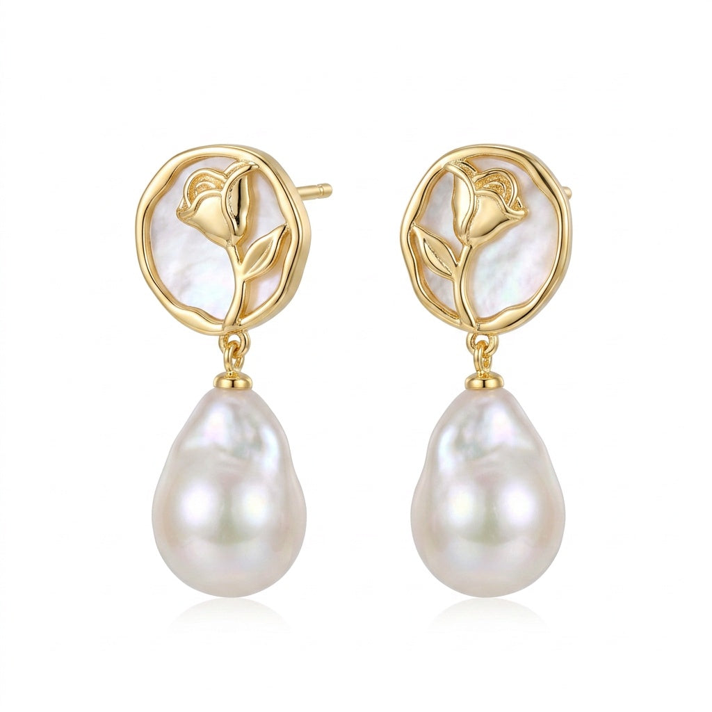 The Mother-of-Pearl Baroque Earrings.