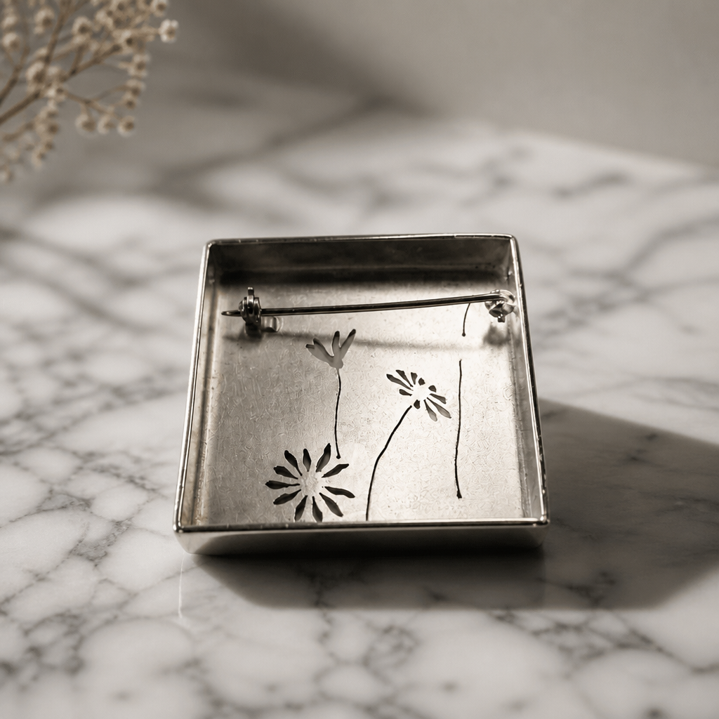 The Embossed Wildflower Meadow Brooch