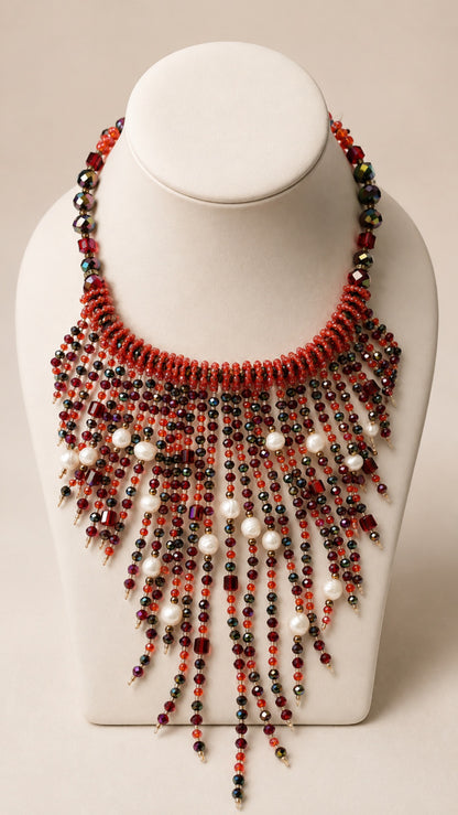 Imperial Crimson & Pearl Waterfall