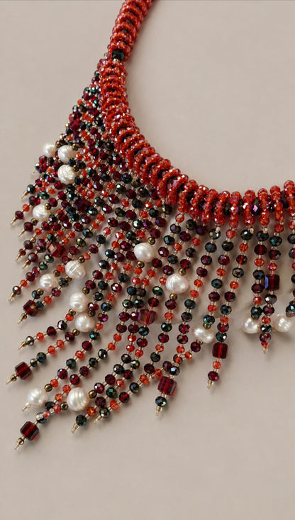 Imperial Crimson & Pearl Waterfall