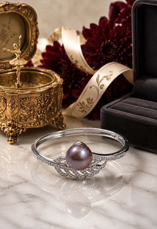 The Midnight Swan Bangle