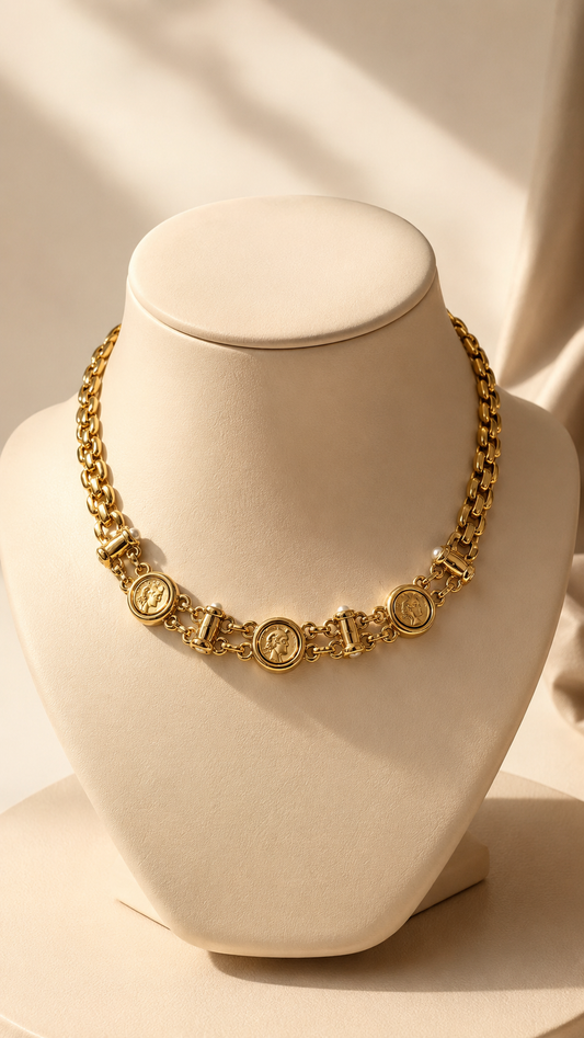 Versace Medallion Chain Collar