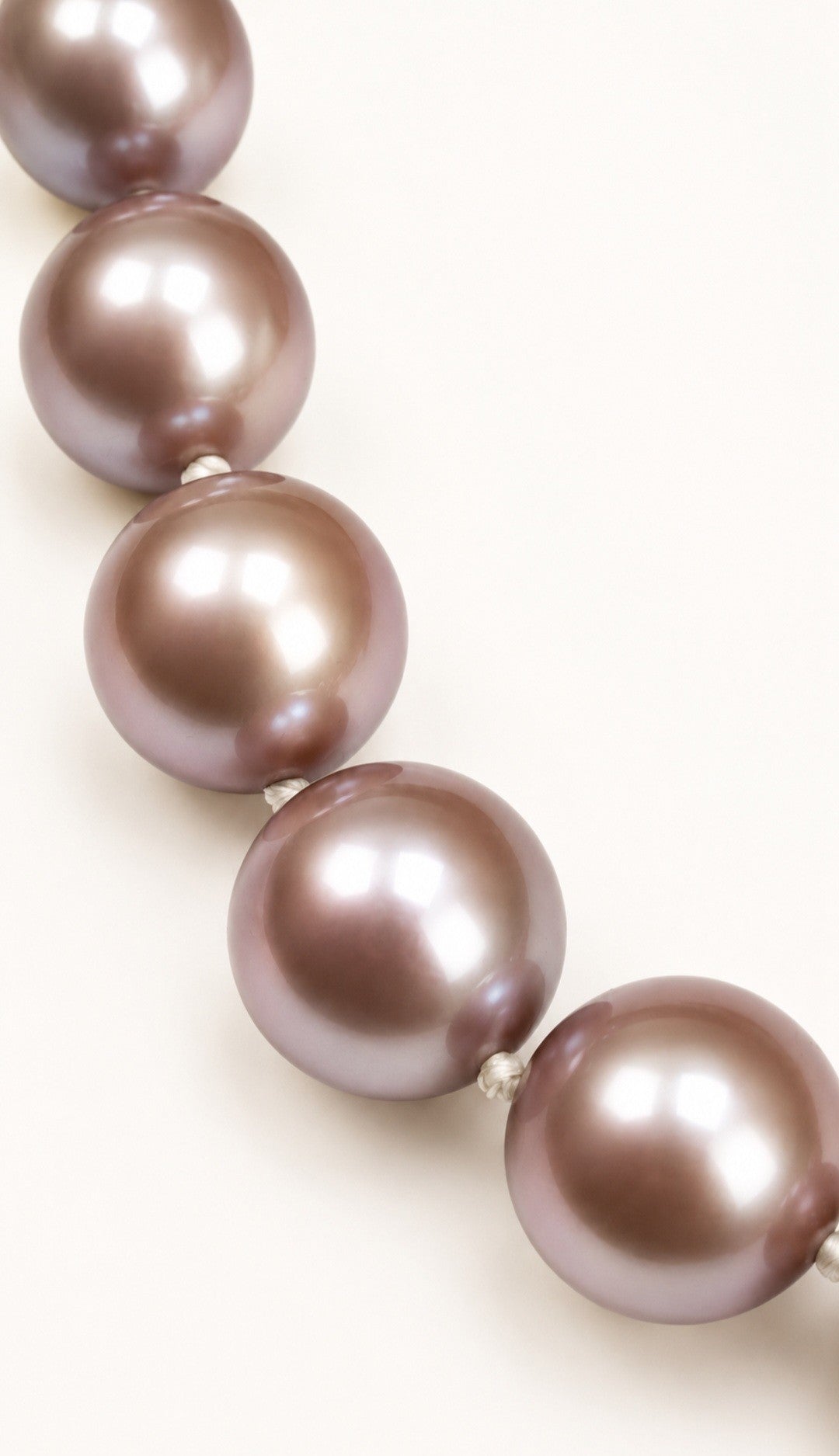 Natural Metallic Pinkish-Mauve Edison Pearl Necklace & Earring Set