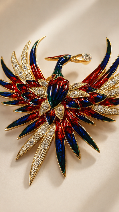 The Radiant Phoenix Brooch