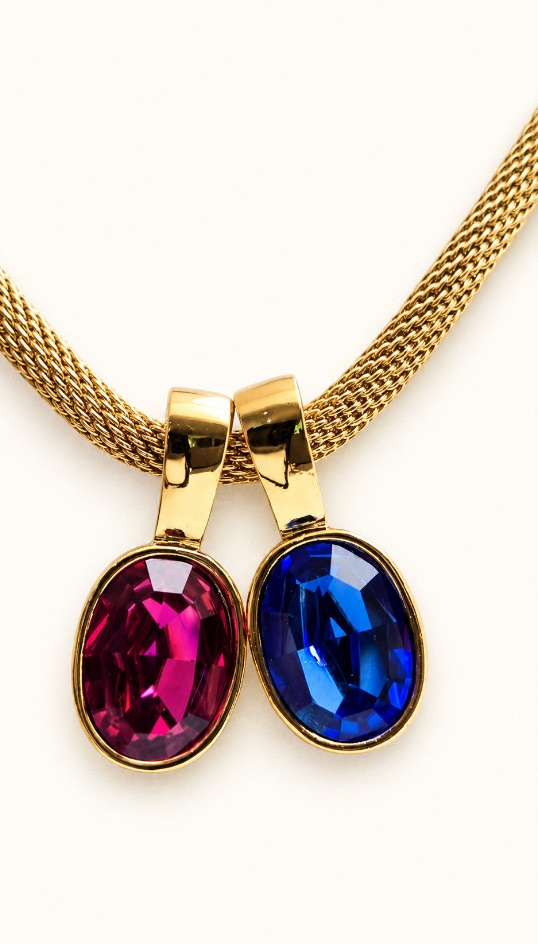 Mid-Century Gemini Mesh Necklace