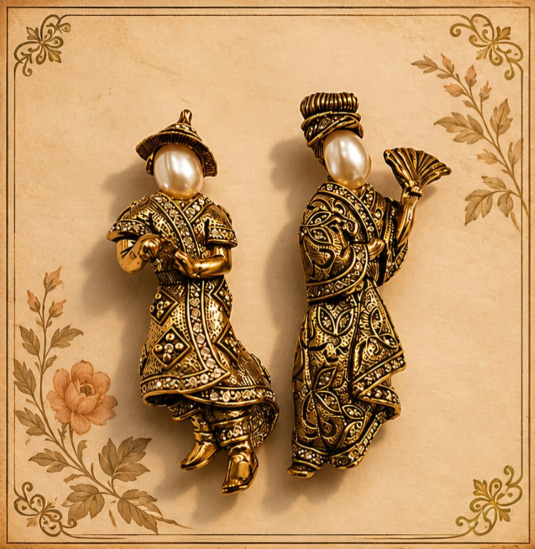 Geisha Brooch Set