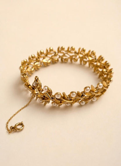 Mid-Century Botanical Link Bracelet