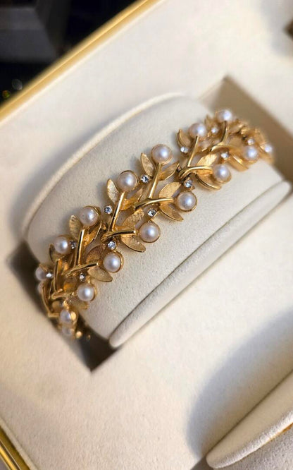 Mid-Century Botanical Link Bracelet