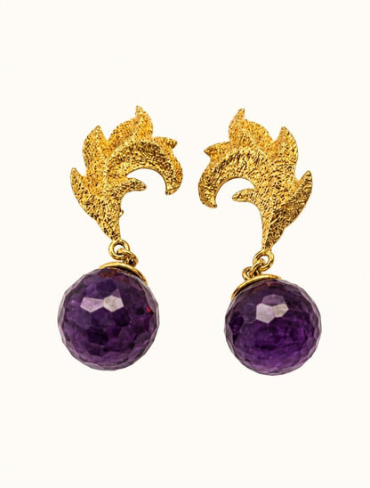 Antique Aura Amethyst Drops