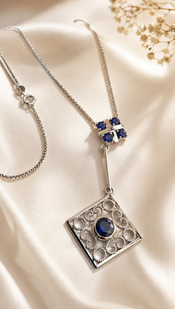 The Romantic & Regal Vibe Geometric Drop Necklace