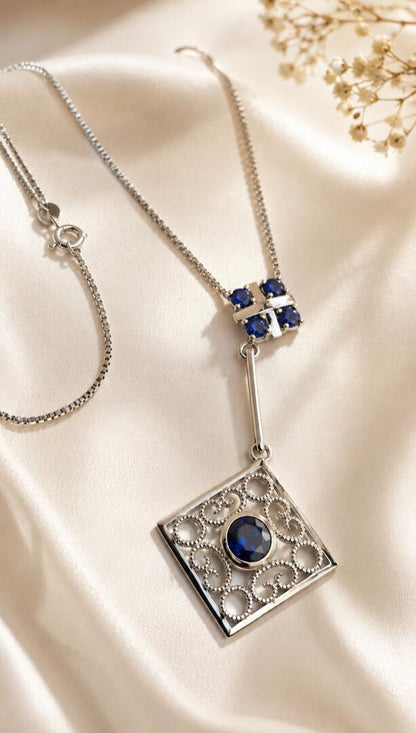 The Romantic & Regal Vibe Geometric Drop Necklace