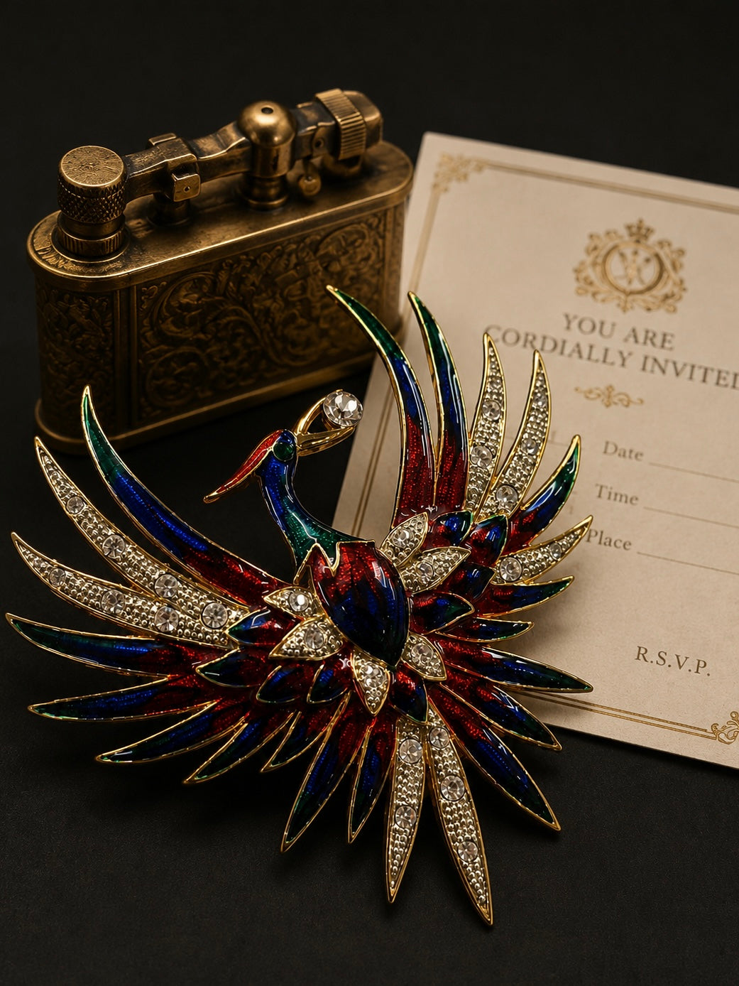 The Radiant Phoenix Brooch