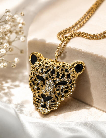 Imperial Panther Adjustable Long-to-Choker Necklace
