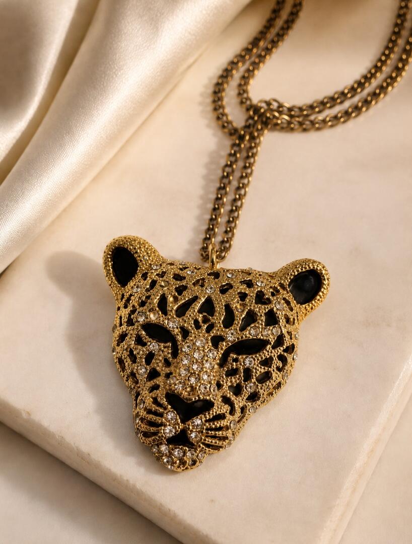 Imperial Panther Adjustable Long-to-Choker Necklace