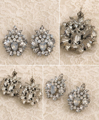 The Empress Crystal Cluster Statement Earrings