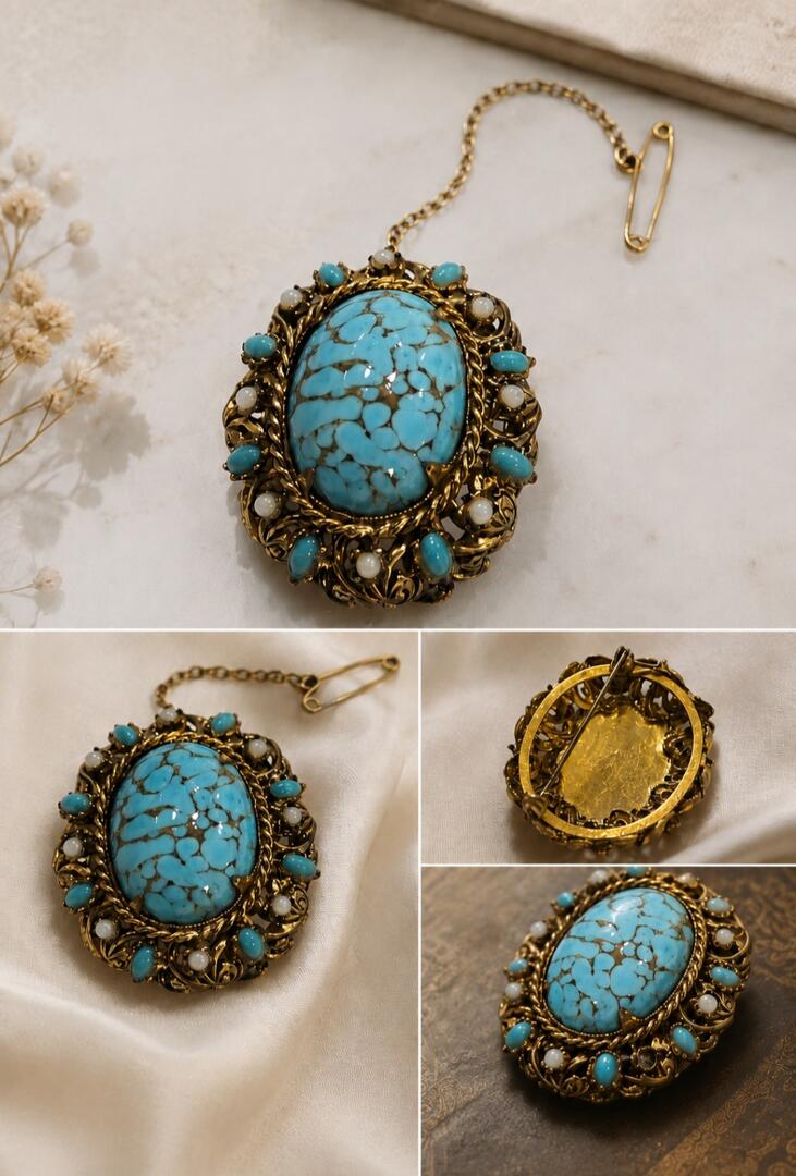 The Glasgow Azure Heirloom Brooch