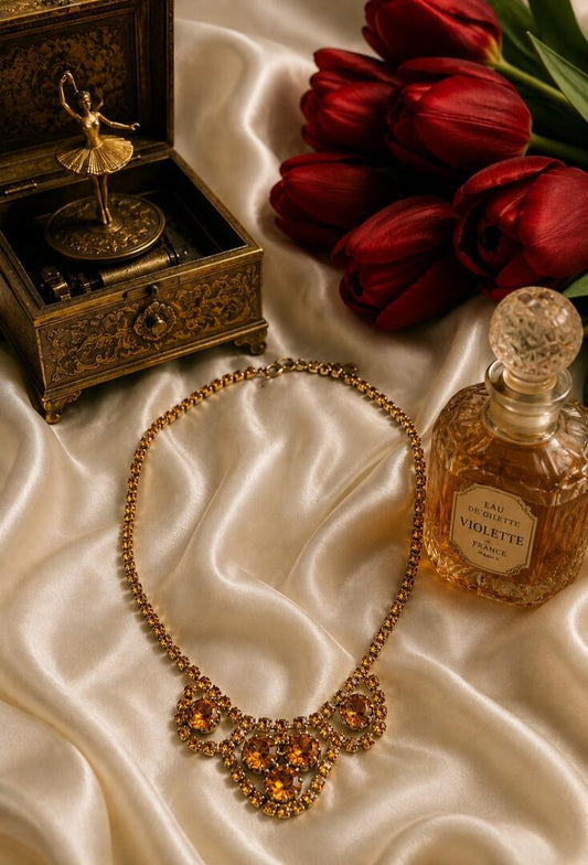The Amber Autumnal Festoon Necklace
