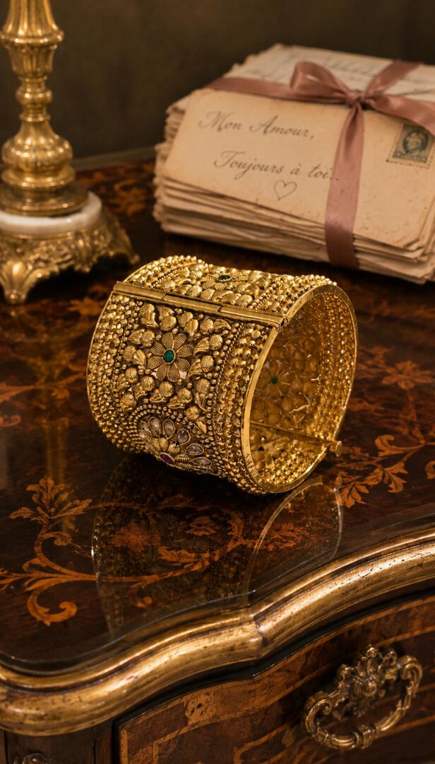 Byzantine Rosette Hinged Cuff