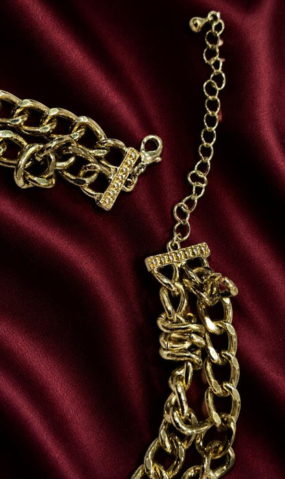 Vintage Hollywood Regency Dual Panther Necklace