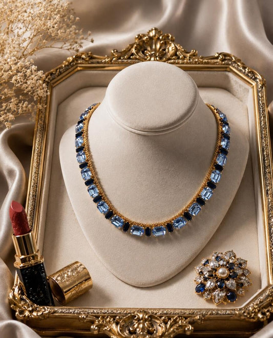 Vintage Moonlight Geometric Collar Necklace