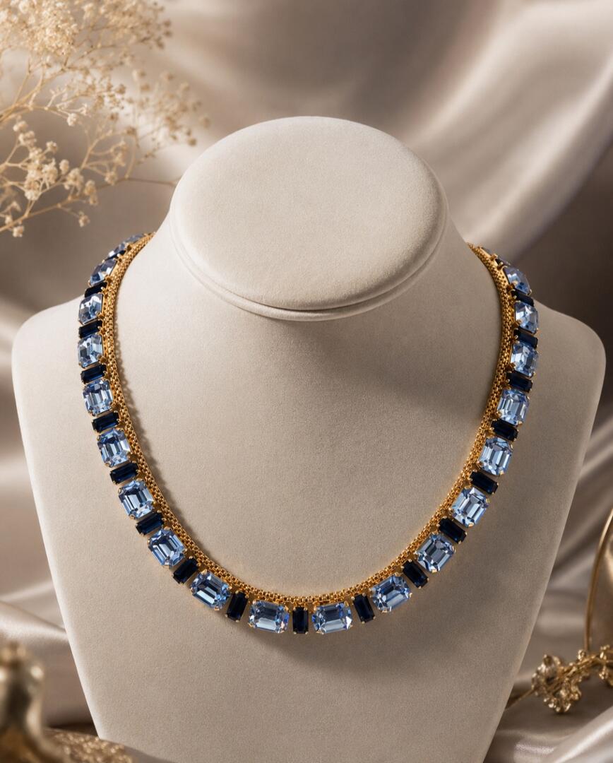 Vintage Moonlight Geometric Collar Necklace