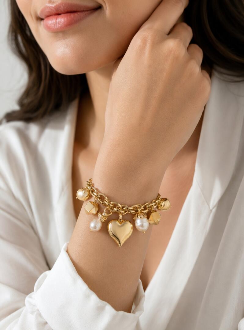 The Sovereign Heart & Baroque Charm Bracelet