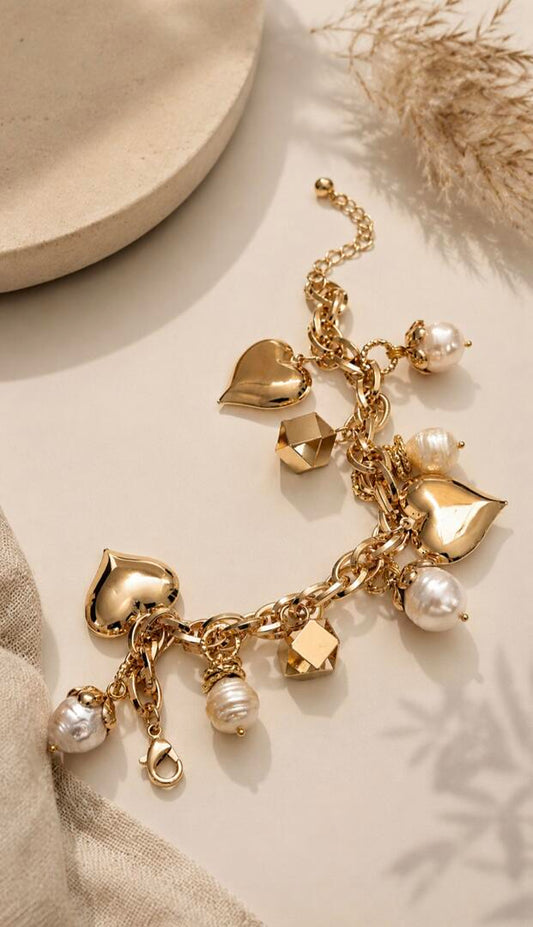 The Sovereign Heart & Baroque Charm Bracelet