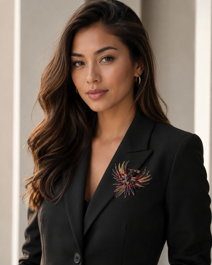 The Radiant Phoenix Brooch