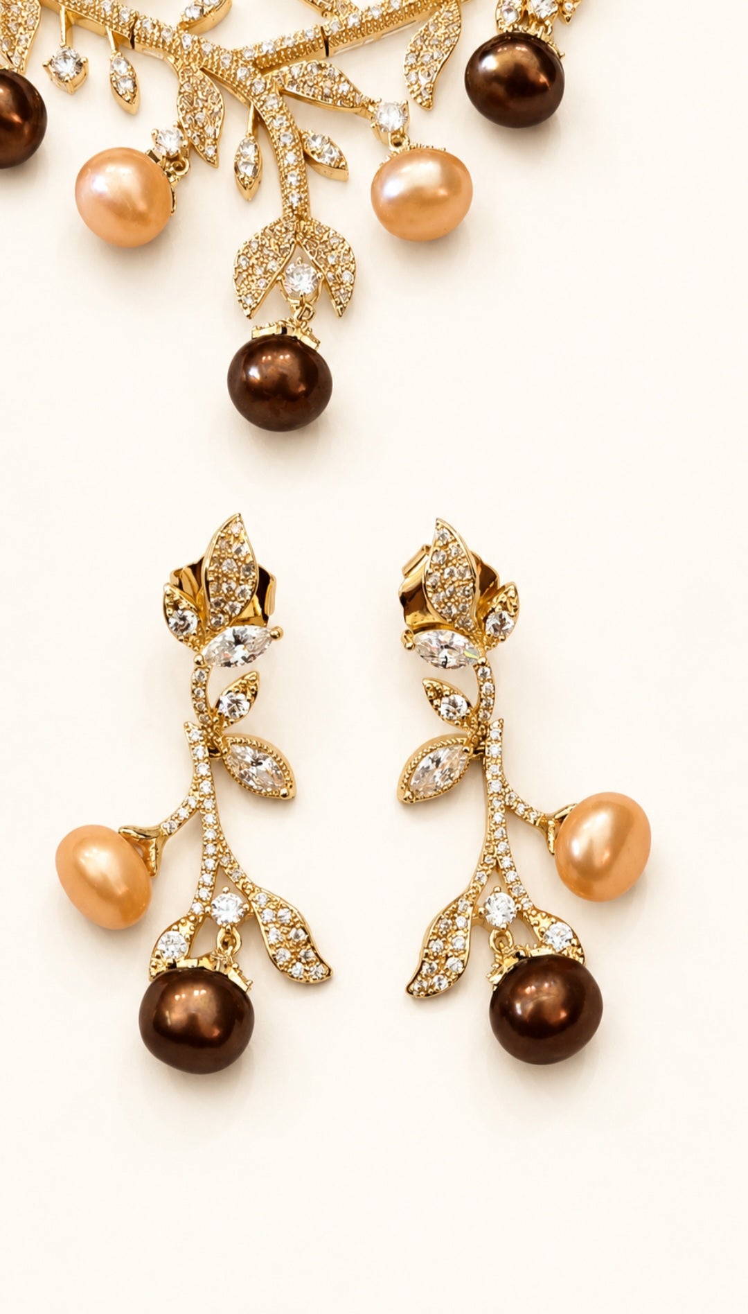 The Golden Vine Pearl Jewellery Set