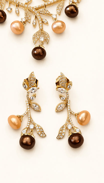 The Golden Vine Pearl Jewellery Set