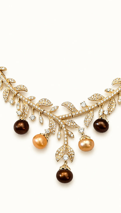 The Golden Vine Pearl Jewellery Set