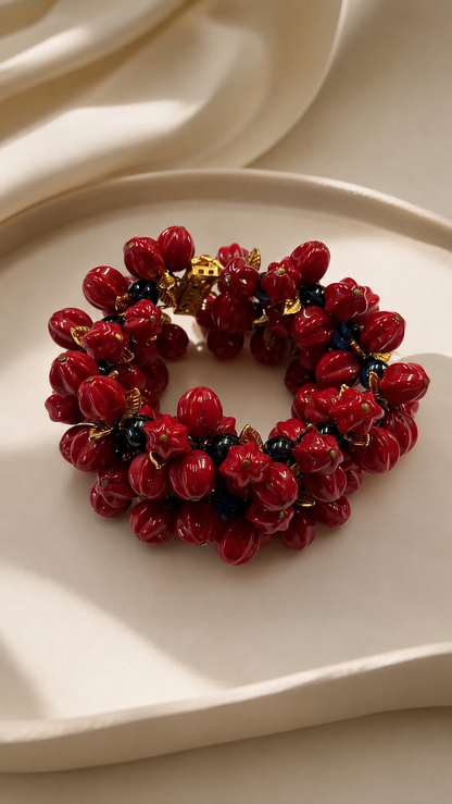 The Crimson Garden Beaded Bracelet