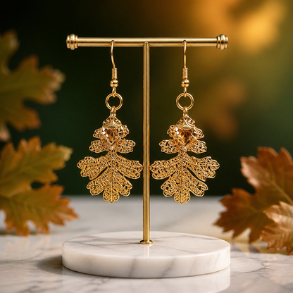 The Gilded Leaf Earrings