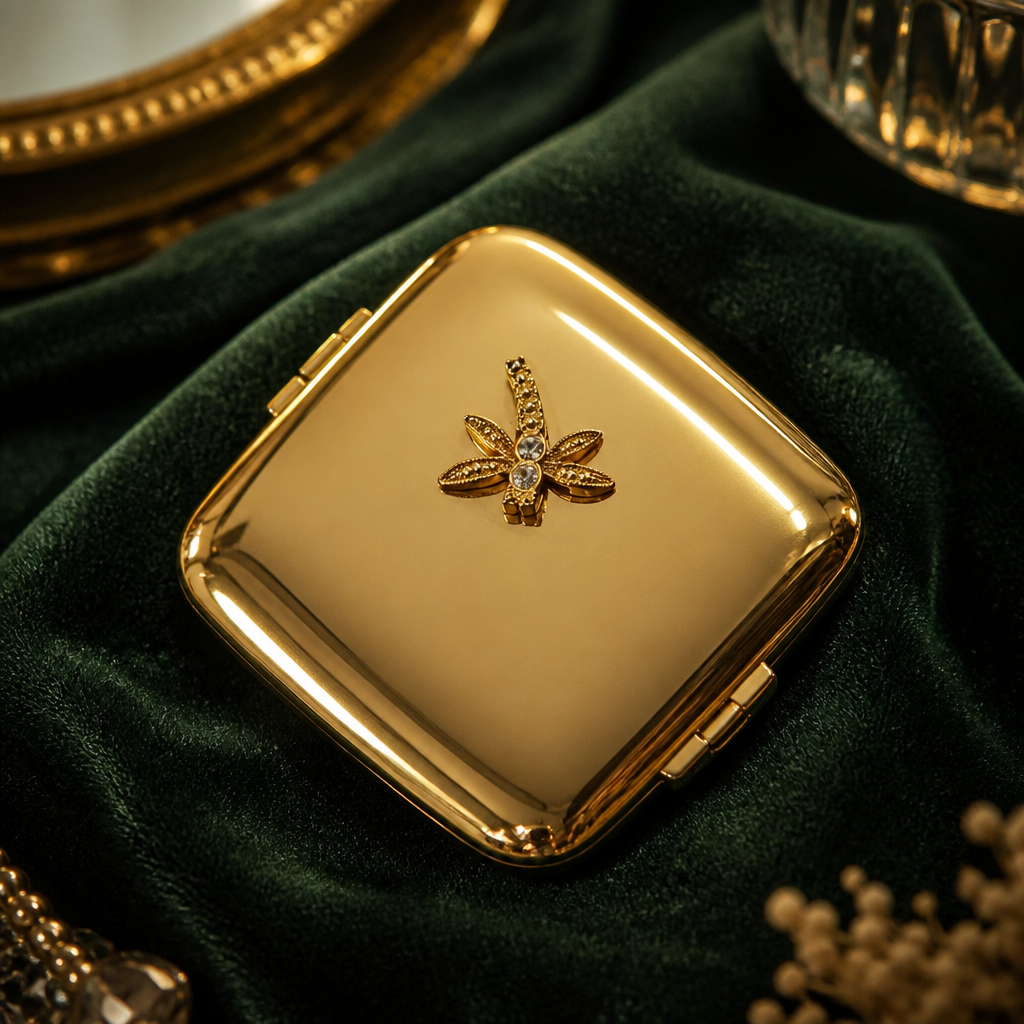 The Golden Dragonfly Handbag Mirror