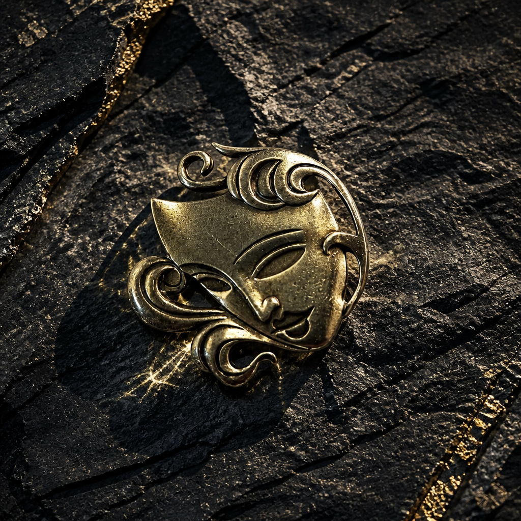 The Silver Masquerade Brooch