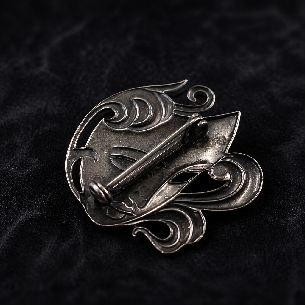 The Silver Masquerade Brooch