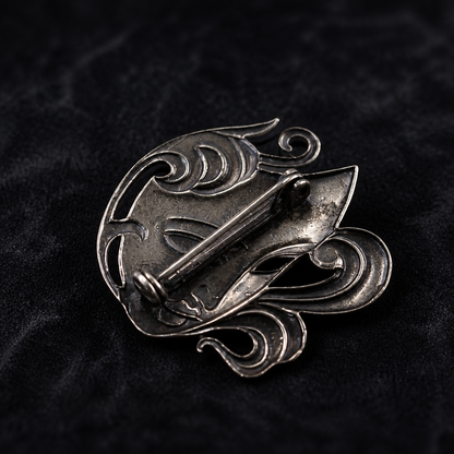 The Silver Masquerade Brooch