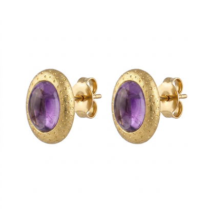 The Gilded Violet Studs