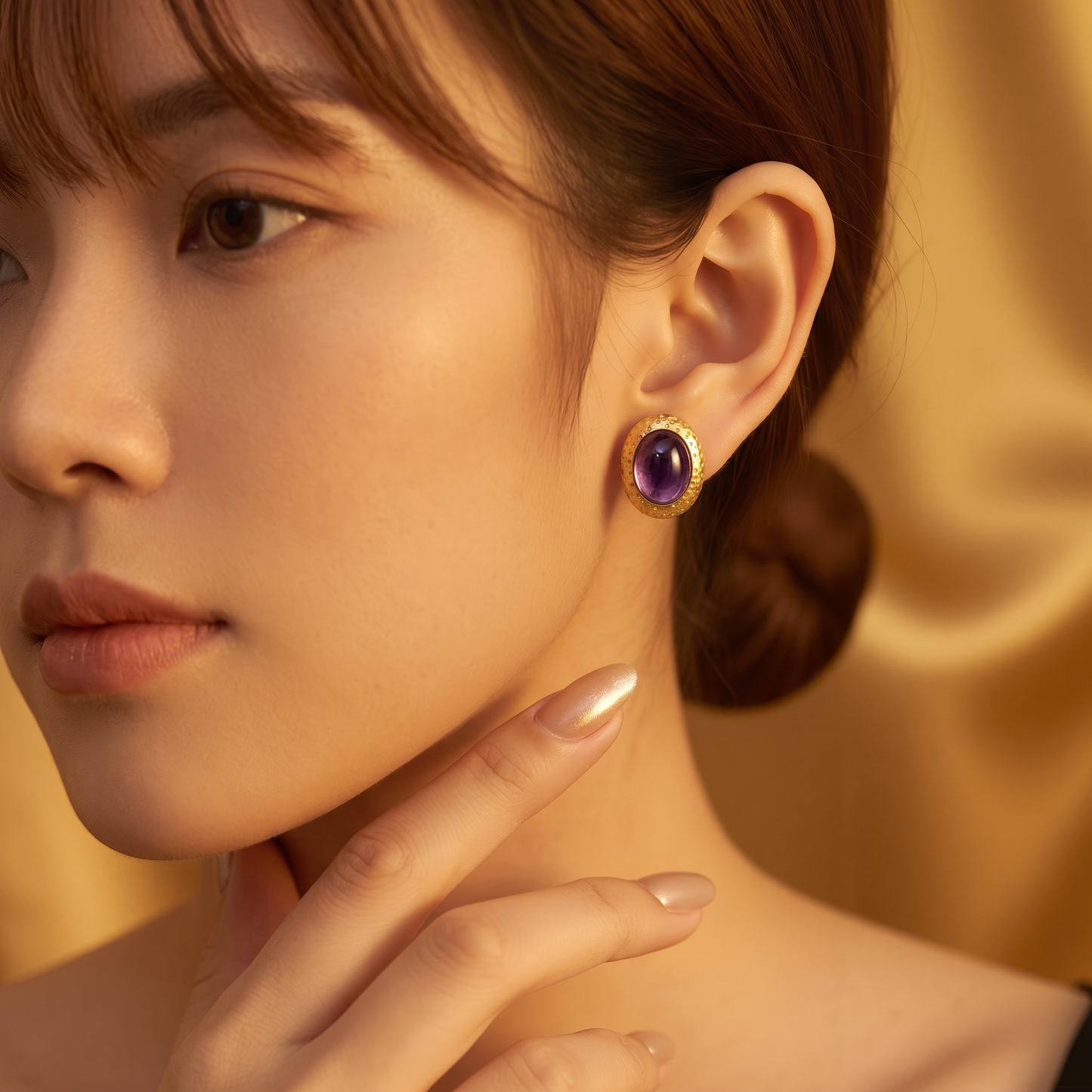 The Gilded Violet Studs