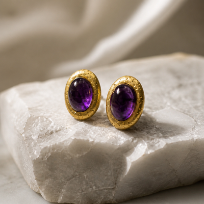 The Gilded Violet Studs