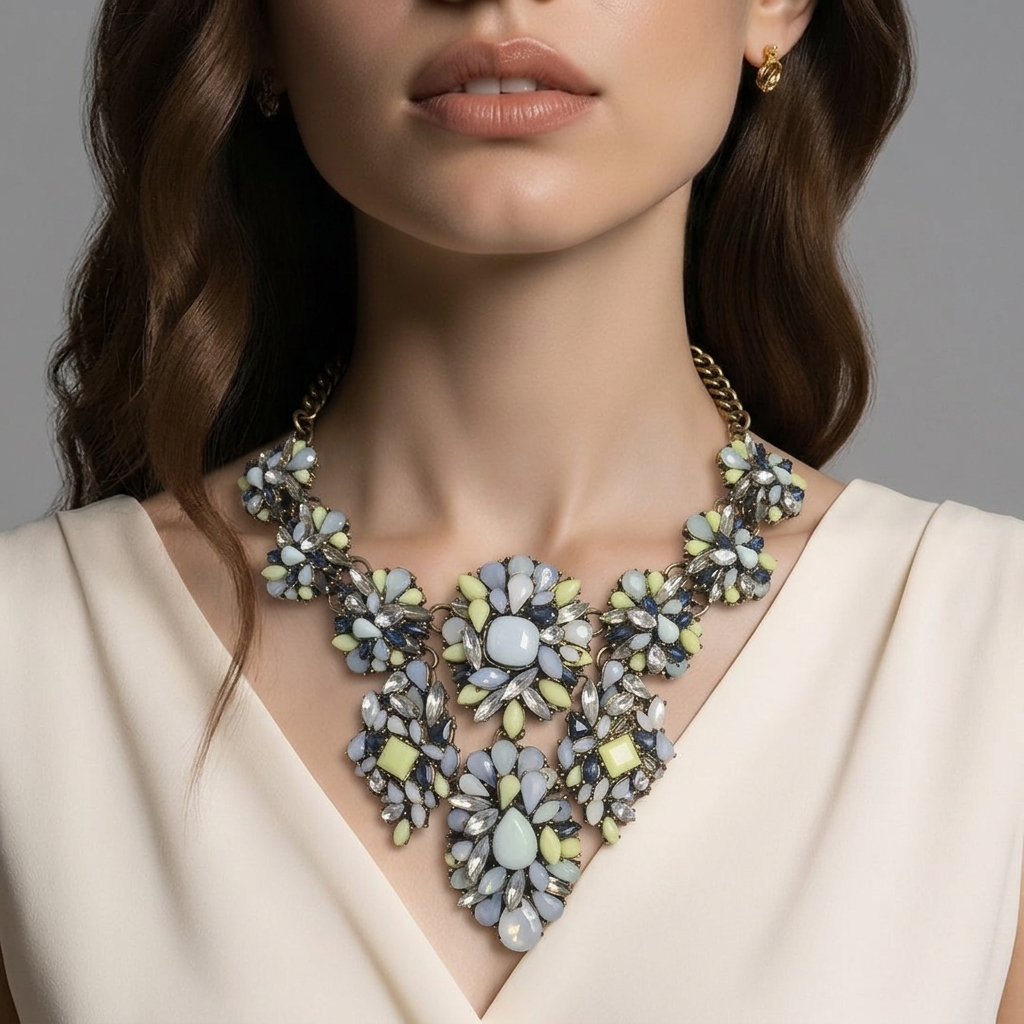 Citrus & Dusk Mosaic Necklace