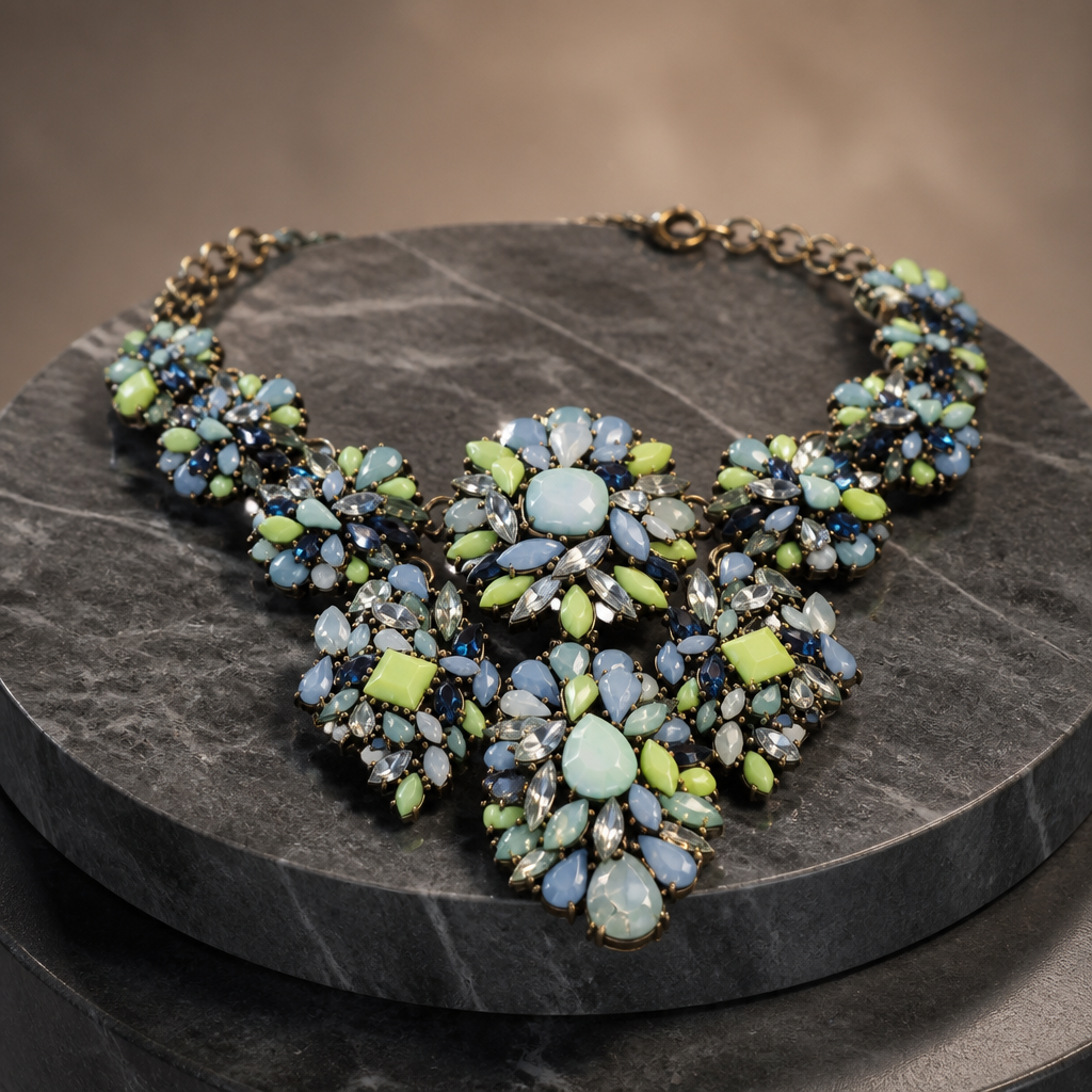 Citrus & Dusk Mosaic Necklace