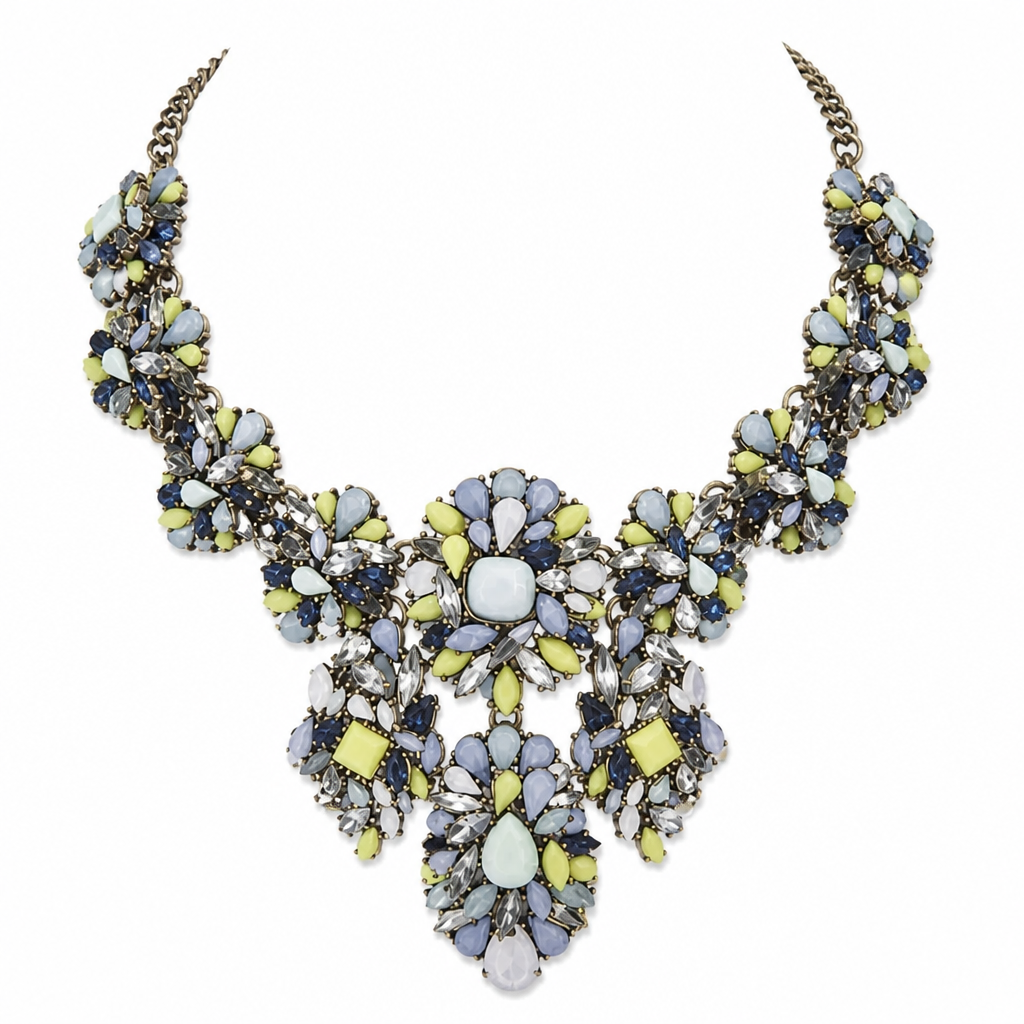 Citrus & Dusk Mosaic Necklace