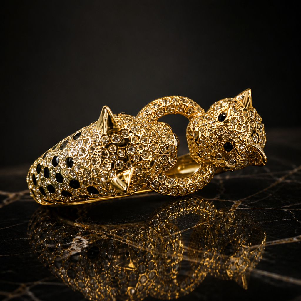 The Duet of the Wild: Imperium Dual Leopard Cuff