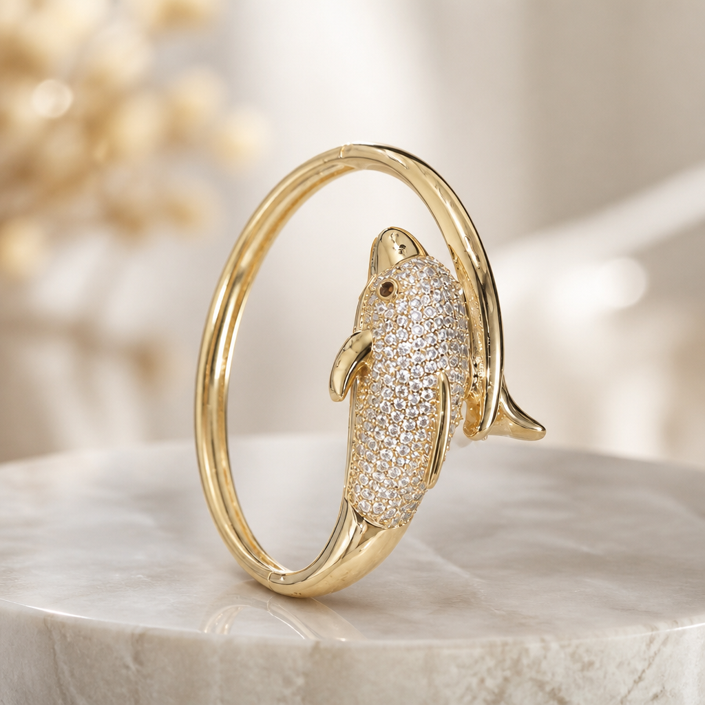 The Golden Dolphin Bangle