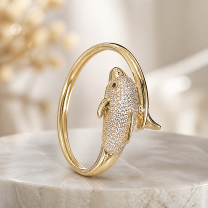The Golden Dolphin Bangle