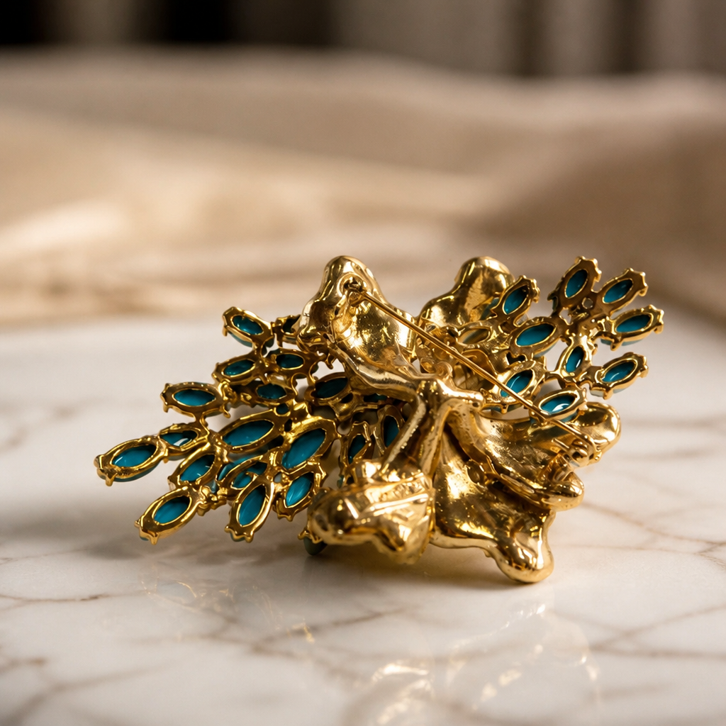 The Turquoise Garden Brooch