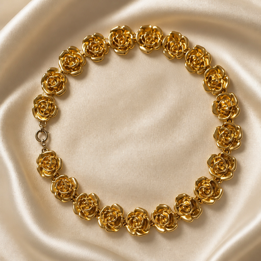 The Carolina Herrera Golden Flower Necklace.